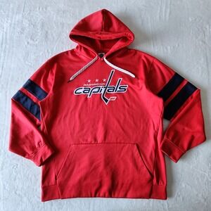 Washington Capitals Hoodie Adult XL Red‎ NHL Hockey Embroidered Logo 50" Chest